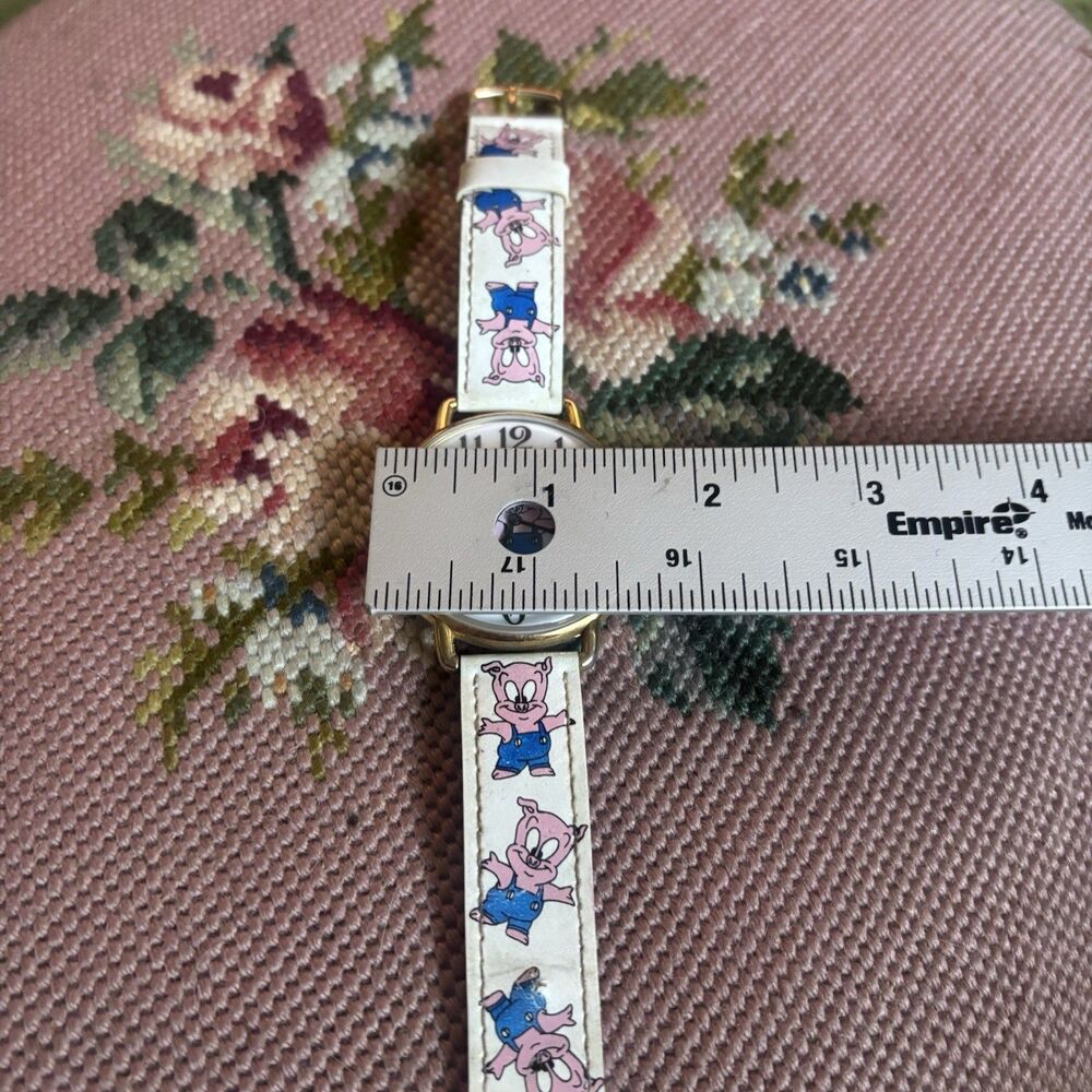 Vtg 90s Parmex Hamton J. Pig Watch Tiny Toon Adventures Novelty Timepiece Flaw** - Picture 4 of 16
